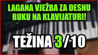 VJEŽBA DESNE RUKE ZA POČETNIKE KLAVIJATURE!