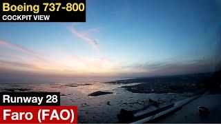 COCKPIT VIEW LANDING - Faro, Portugal | Boeing 737