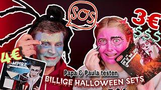 Paula & Papa testen Halloween Sets - 2024  3€ HALLOWEEN MAKEUP?! 