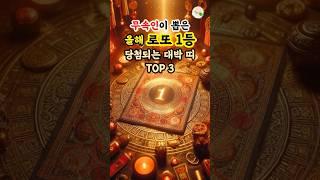 무속인이 뽑은 올해 로또 1등 당첨되는 대박 띠 TOP3! #대운 #로또 #재물운 #풍수