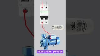 Single Phase induction motor connection with capacitor #motor #drawing #electrical #mrengineer