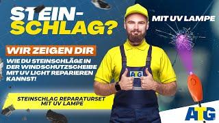 ATG124 Steinschlag Reparaturset mit UV-Lampe | Autoglas schnell & unsichtbar reparieren