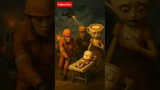 Tung tung sahur and ballerina cappucina son is rescued by rescue team saves him. #rescuestory #short