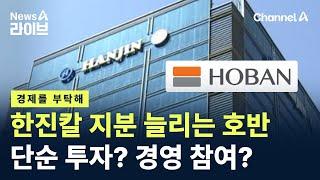 [경제를 부탁해]한진칼 지분 늘리는 호반…단순 투자? 경영 참여? / 채널A / 뉴스A 라이브