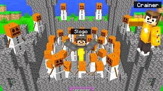 Pranking SLOGO With 1000 SNOWMEN In Minecraft! (Cherry Island)