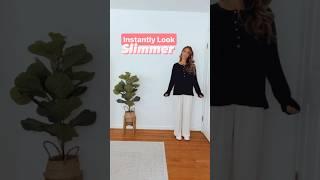 How to Look Slimmer | Instantly Look Slimmer | Monochromatic Outfit #stylingtips #styletips #style