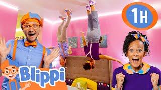 Blippi and Meekah In an Upside Down Room | Blippi for Kids  | Moonbug Kids - Art for Kids ️