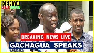 LIVE - Gachagua BREAKS SILENCE from Hospital after impeachment