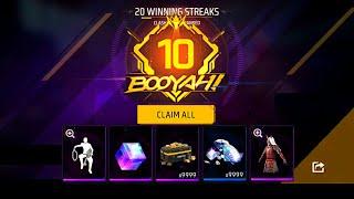 10 BOOYAH STREAK  NEW REWARDS  AMAZING EVENT  FREE FIRE