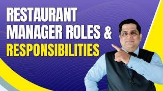 What is the duty of a perfect restaurant manager | full information