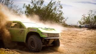 Axial Yeti SCORE Trophy Truck Flying through the Vegas Desert