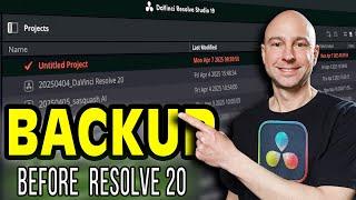 Before UpGrading to DAVINCI RESOLVE 20, Backup the Project Library!