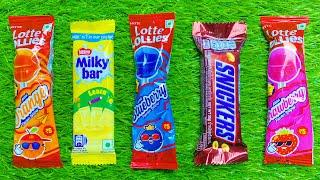 ASMR Most Popular Candys / some lots of colorful rainbow lollipop candy / unpacking chocolate wala