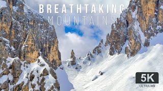 Breathtaking Mountains in 5K | Aerial views of the Italian Alps & Dolomiti | Drone video