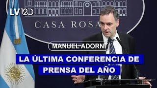 MANUEL ADORNI: NUEVAS INVERSIONES, MENOS ASESINATOS DE MUJERES Y CIERRE DE AÑO