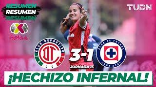 Resumen y goles | Toluca 3-1 Cruz Azul | Liga Mx Femenil AP2024-J15 | TUDN