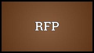 RFP Meaning