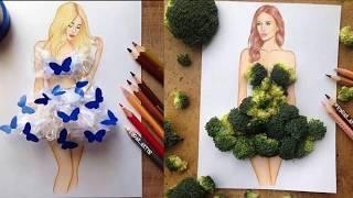 Armenian Fashion Illustrator Creates Stunning  ||  Most Creative & Stunning Dresses From Everyday