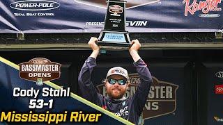 Cody Stahl wins 2024 Bassmaster OPEN at the Mississippi River with 53 pounds, 11 ounce