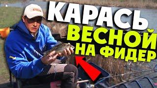 Ловля КАРАСЯ весной на ФИДЕР! Как ловить? На что ловить? Прикормка на карася?