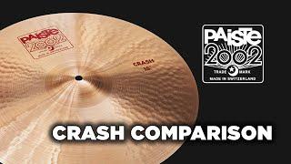 PAISTE CYMBALS - Comparison (2002 Crashes)