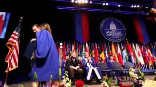 Surprise Marriage Proposal - American University Commencement