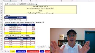 MS 365 Excel Basics #2: Add & Count Formulas with COUNT, COUNTA, ROWS, SUM, SUMIFS, COUNTIFS & IF