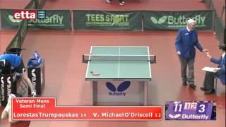 Nationals - Veteran Men's Singles Semi-final - Lorestas Trumpauskas v Michael O'Driscoll