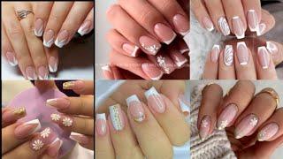 Top 41 Trendy French Nail Art Ideas # Different style Nail Art # Quick And Easy 