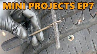 Plugging a Punctured Tire with Cheap Tools at Home (Mini Projects Ep.7)