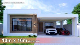 Simple House | House design idea |  10m x 16m (160sqm) | 4 Bedrooms