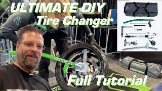 Ultimate DIY Tire Changer Demo! Rabaconda 5 Minute Adv or Street Bike Tire Change