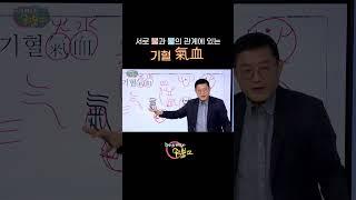 서로 불과 물의 관계에 있는 기(氣)와 혈(血)｜한자로 배우는 원불교｜#윤홍식 #기혈 #한자 #한자강의 #wbs #원음방송