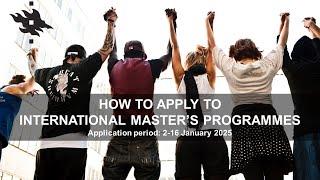 How to apply |  International Master Programmes | University of Helsinki