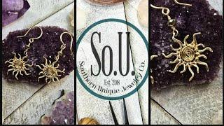 LIVE! How to Make Wire Sun Earrings 