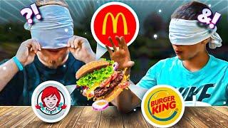 BLIND FOLDED BURGER CHALLENGE