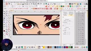 HOW TO DIGITIZE ANIME EYES | ANIME EMBROIDERY DIGITIZING TUTORIAL |