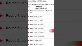 COAP 2025 Revised Schedule : COAP 2025 new dates : COAP official update #coap #iit #mtechadmission