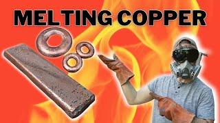 Melting Scrap Copper Wire into Bars and Doughnuts