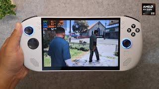 GTA V Enhanced is playable on Legion Go S with 1200p resolution | AMD Z2 Go