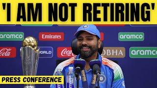 LIVE PC: Rohit Sharma gives MASSIVE statement on retirement, hails Shreyas Iyer & team contribution