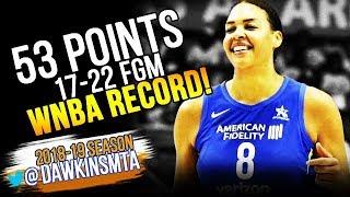 Liz Cambage UNREAL WNBA RECORD 53 Pts 2018.07.17 Wings vs Liberty - 53 Pts, 17-22 FGM!