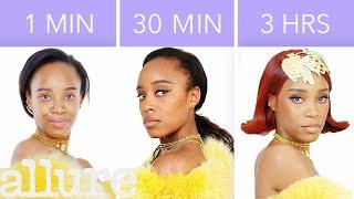 Getting Rihanna's Look in 1 Minute, 30 Minutes, and 3 Hours | Beauty Over Time | Allure