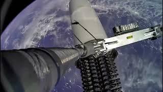 BEST View Of Starlink Deployment By SpaceX Falcon 9 Second Stage Rocket