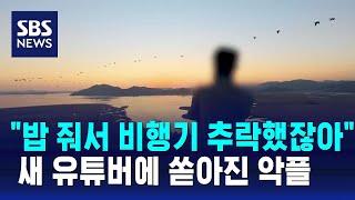 "밥 줘서 비행기 추락했잖아"…새 전문 유튜버에 쏟아진 악플 / SBS / 오클릭