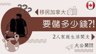 【移民加拿大】移民加拿大要多少錢?!｜我儲夠錢了嗎?｜2人家庭多倫多生活開支大公開!!