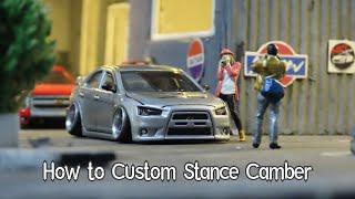 Mitsubishi Lancer Evolution X Custom Stance Camber Hot Wheels