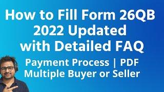 How to Fill Form 26QB Online | Multiple Joint Buyers Sellers or Multiple Buyer Correction Form 26QB