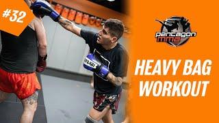 How to master your elbow strikes, Muay Thai Kickboxing heavy bag workout! #32