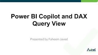 Webinar: Power BI Copilot and DAX Query View